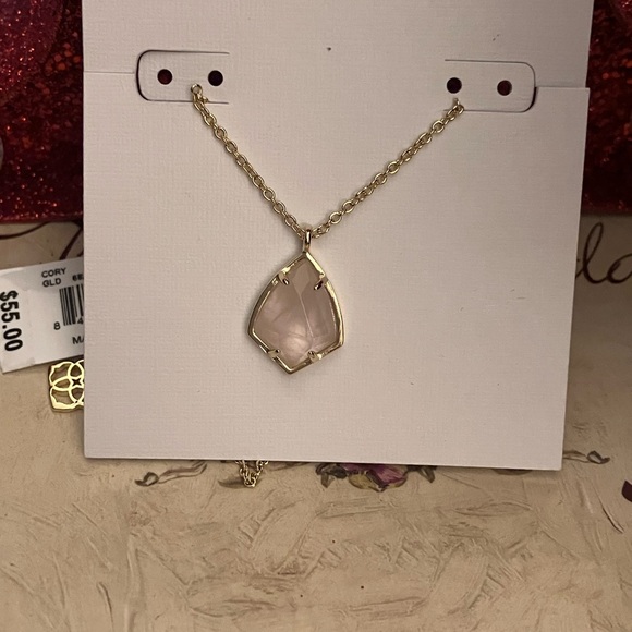 Kendra Scott Gold Necklace with Blush Pink Stone - Picture 6 of 10